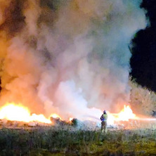Pożar składowiska opon. Wieczorna akcja gaśnicza